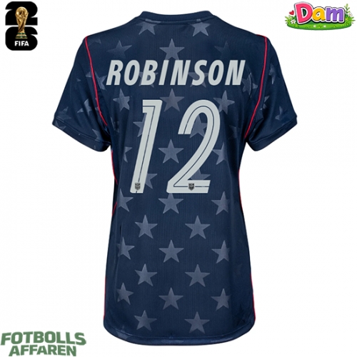 Förenta stater Miles Robinson #12 Bortatröja Kvinnor VM 2026 Kortärmad